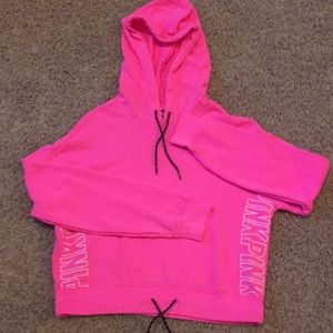 PINK Cropped Hoodie